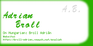 adrian broll business card